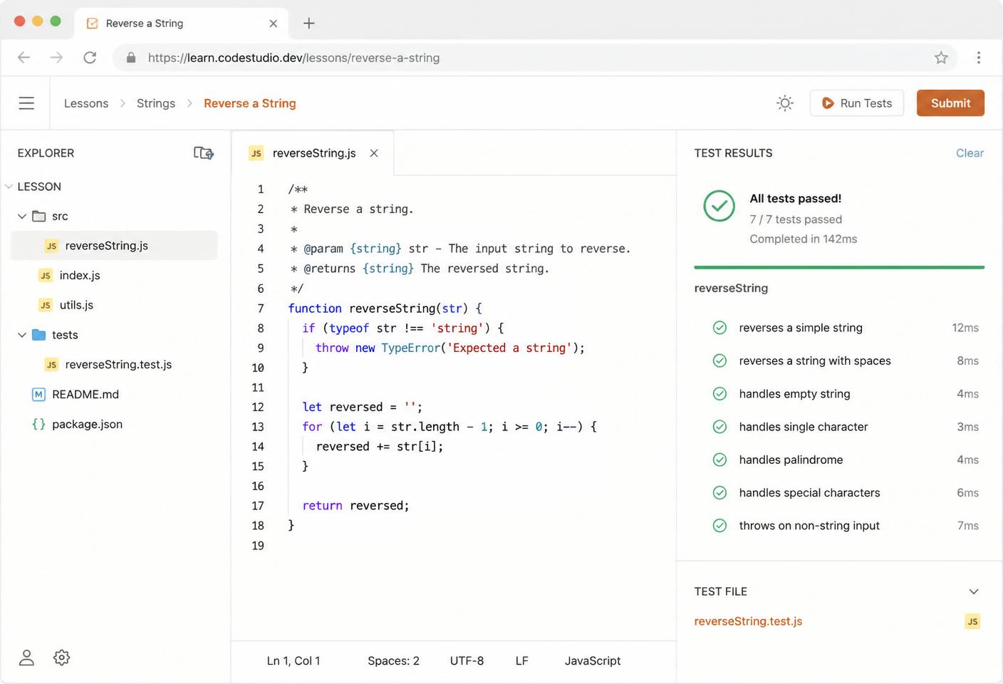 Interactive lab editor open on a laptop